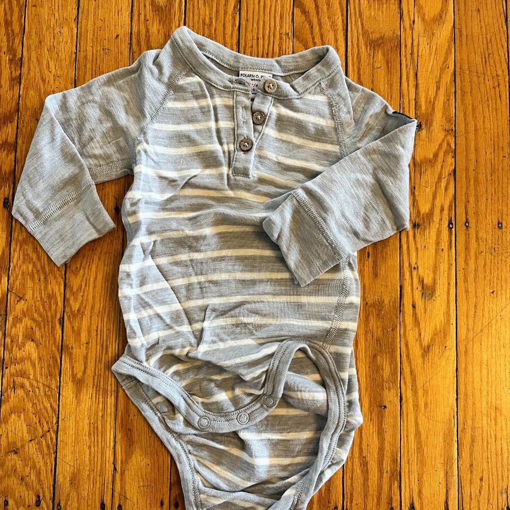 Polarn O Pyret merino wool onesie 6-12 months